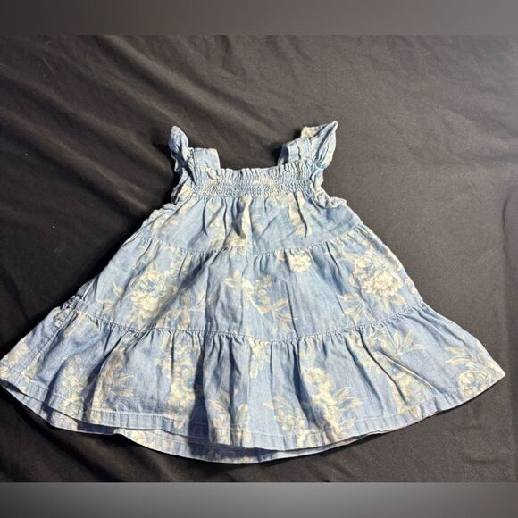 3-6 Build a Bundle Old Navy Denim Floral Dress EPC 3-6 Months - Picture 1 of 3